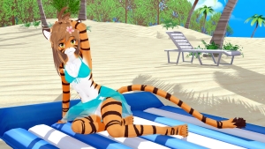Flora at the beach in 3D!