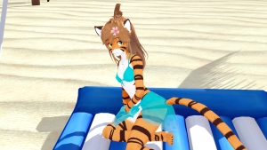 Flora at the beach in 3D!