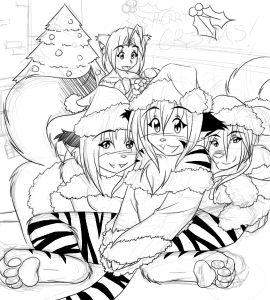 The gals of Twokinds - Xmas