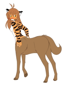 Part-tiger, human, and- horse?