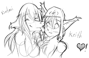 Natani licking Keith