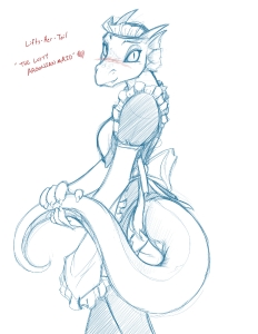 Sketchithon 12 - The Lusty Argonian Maid