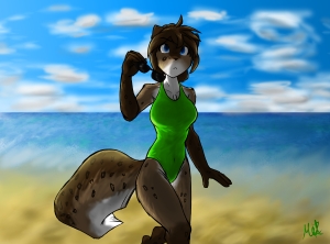 Kat on the beach (new better version)