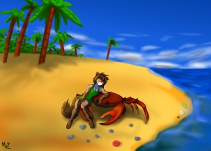 Friend on the beach