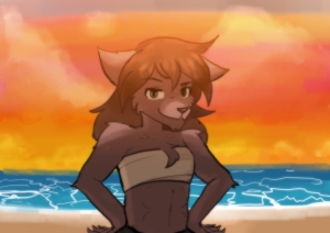 natani at the beach