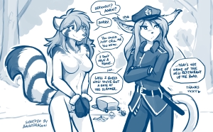 Raccoon Gal and Basitin Cop