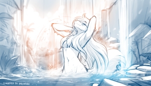Raine Under the Waterfall