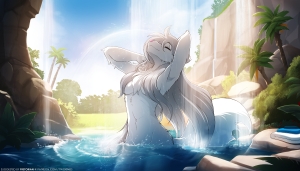 Raine Under the Waterfall