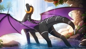 Reni Under the Waterfall (markings)