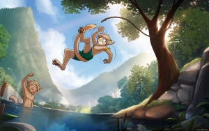 Keith and Alaric - Rope Swing