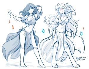 Belly Dancing - Maren and Raine