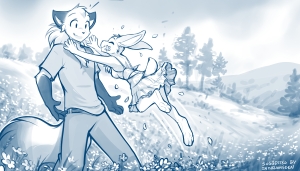 Bunny in the Flower Meadow