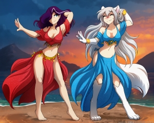 Belly Dancing - Maren and Raine