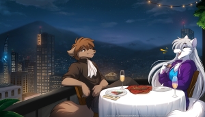Rooftop Dinner Date