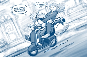 Modern AU - Flora's Moped