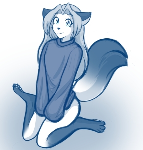 Laura in a sweater