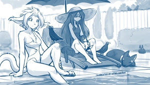 Vehra & Brahn's Daughter Poolside